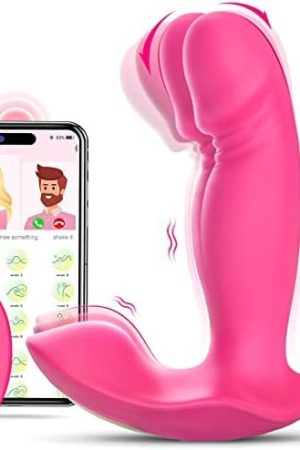Wearable G Spot Dildo Vibrators Adult Sex Machine, Toys For Women Or Men, App Remote Control Panty Clit Mini Vibrator With 10 Quickly Wiggling & Vibrating Modes Vibrating Panties Quite Rose Dildos