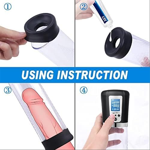 Electric Vacuum Pump With Led Smart Display, 4 Suction Forces, Rechargeable Automatic High Vacuum Amplified Extension Pump, Male Adult Extension Pump Atmospheric Pressure Relief Device. - Image 3