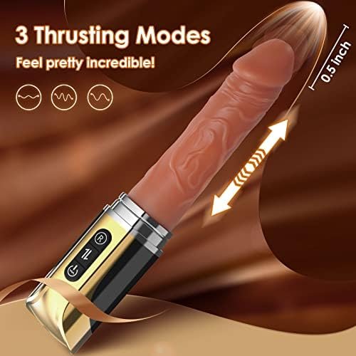 Thrusting Dildo Adult Sex Toys Realistic Vibrator Dildo For Clitoral Vagina G-Spot Anal Stimulation, Sex Toys Dildos With 10 Vibrating & 3 Thrusting Modes 9.13" Vibrators For Women And Couples - Image 2