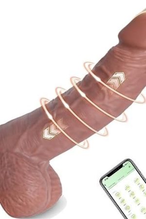 8.9" Thrusting Dildo Vibrator-App Remote Control G Spot Dildo With 7 Vibrating & 5 Thrusting Modes Realistic Dildos With Strong Suction Cup, Anal Clit Stimulation Sex Toys For Women Couple Adult Game