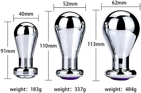 Stainless Steel Big Anal Plug Bulb Shape Jewelry Butt Plug Trainer Set Anal Massager Sex Toy For Men Women Prostate Massage(L) - Image 2