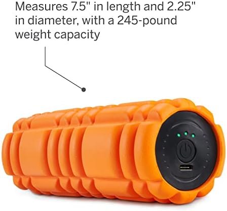 Trigger Point Performance Triggerpoint Grid Nano Vibe Three-Speed Vibrating Foam Roller, Orange, 7.5 Inch - Image 3