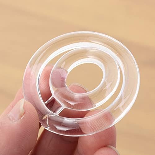 Amosfun Stretchy Silicone Cock Ring Dual Stimulation Ring Erection Delay Ring Adult Pleasure Toys For Men(Transparent Double Rings) - Image 2