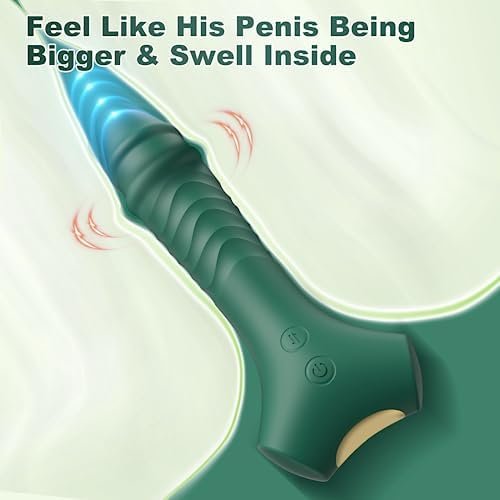 Thrusting Dildo Vibrators Swelling Toys - G Spot Clitoral Realistic Swelling Sex Toys, 3 Thrusting & 10 Vibating Modes Magnetic Rechargeable Waterproof Adult Toys For Women Solo Or Couples Play - Image 2