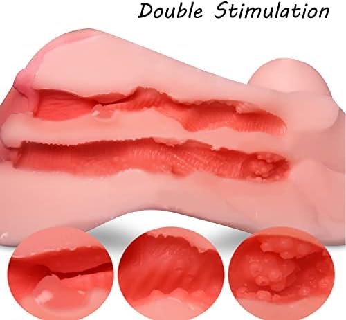 Pocket Pussy Male Masturbator Sex Toy With Realistic Large 3D Vagina Clitoris Nipples Anal Erotic Sex Toy For Adult Men Masturbation Pleasure Flesh - Image 3