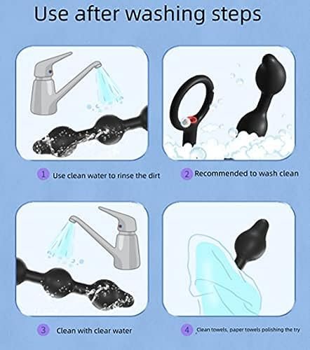 Inflatable Anal Beads Expand Silicone Inflatable Anal Butt Plug With 3 Balls Detachable Needle Adjustable Size Adult Sex Toy For Gay Lesbian Couple Masturbation - Image 2
