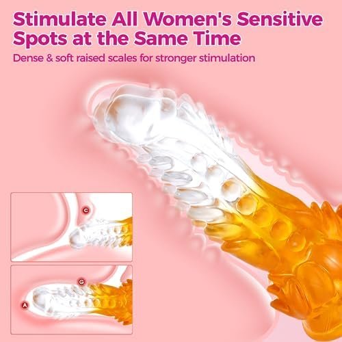 Sweetlory Dragon Dildo Sex Toys, Monster Dildo With Barbs For Vaginal&Anal, Handheld Fantasy Dildos, Weird Silicone Butt Plug About Knot, Prostate Massager Sex Toys For Adults (Style8) - Image 2