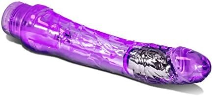 Eden 9" Long Vibrating Dildo - Slim 1.4" Soft Realistic Multi Speed Adjustable - Ipx7 Waterproof Sex Toy For Women Couples - Purple - Image 3