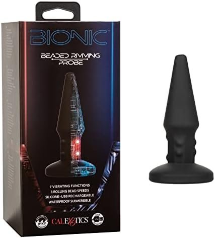Calexotics Bionic Beaded Rimming Probe Anal Butt Plug Vibrator - Se-0850-15-3