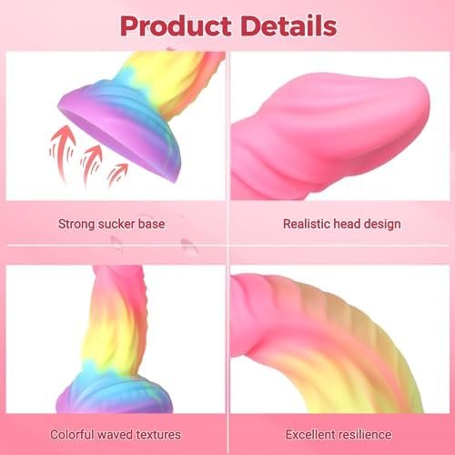 Sweetlory Dragon Dildo Sex Toys, Monster Dildo With Barbs For Vaginal&Anal, Handheld Fantasy Dildos, Weird Silicone Butt Plug About Knot, Prostate Massager Sex Toys For Adults (Style7) - Image 3