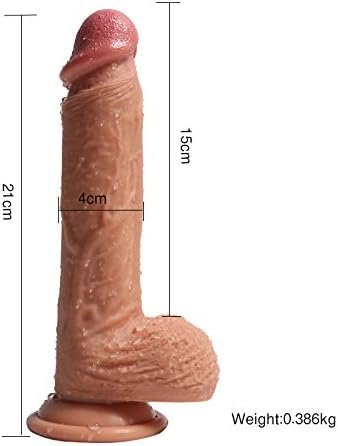 Double Layered Dildo, Anfei 8.27 Inch Hyper Realistic Dual Layer Liquid Silicone Sex Toys For Female Masturbation - Image 2
