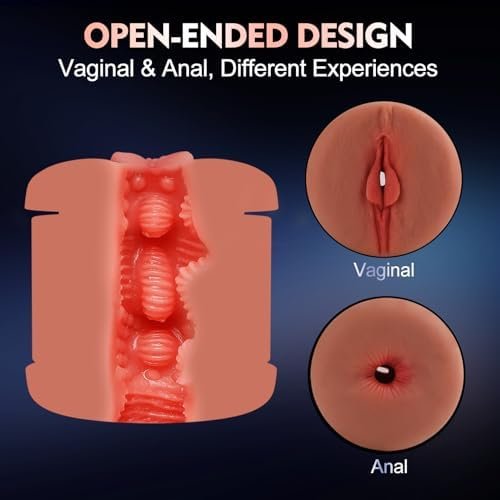 Adult Sex Toys Male Masturbators - Manual Speed-Up Open Ended Pocket Pussy For Men Sex Pleasure, Male Stroker Lifelike Pussies Penis Training Toy, Plump Soft Fleshy Masturbation Mens Sex Toys & Games - Image 3