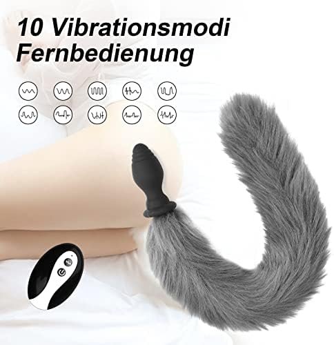 Fox Tail, Butt Plug With Smooth Long Fox Tail Anal Sex Toys Role Play Flirting Animal Tail/Anal Plug Fox Tail Sex Toys For Women/Cosplay Gray - Image 3