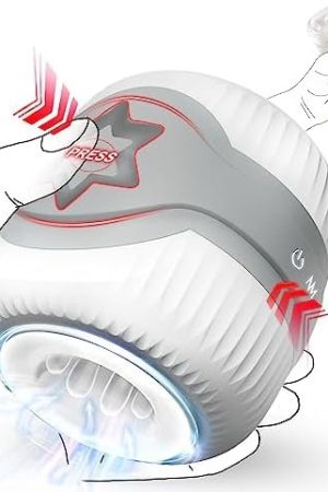 Squeezable Dual Motors Automatic Vibrating Male Stroker Masturbator, Adult Sex Toys For Men, Open-Ended Penis Vibrator Stimulator Blowjob Sex Toy,Hands Free Masturbators Vibrators Pocket Pussy For Men