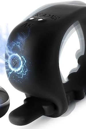 Cock Ring With Electric Shocks Adjustable Penis Ring For All Dick Size Sex Toys For Men Longer Harder Rechargeable Cock Rings Vibrator With 5 Electric Shocks Mode Adult Sex Toy For Couples Pleasure