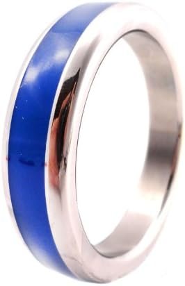 M2M Metal C-Ring - S Steel W/Blue Band W/Bag
