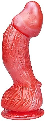 Women'S Big Anal Dragon Dildo With Curved Shaft, 9 Inch Xl Large Monster Thick Penis With Suction Cup For Hands-Free Play Men Gay Prostate Fat Fantasy Dildo Red