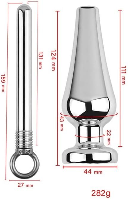 Stainless Steel Anal Douche Enema Butt Plugs Trainer Anal Plugs Beginners Starter Set For Women And Men Plugs Toys Trainer Design Fetish Massage G-Spot - Image 2