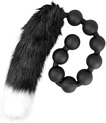 Tariss'S Anal Beads With Fox Tail Butt Plug For Women G-Spot Stimulator Anal Plug Cosplay Toy For Men Prostate Massager Adult Sex Toys Gold L