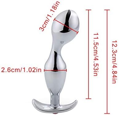Beauty7 Allimium Beaded Anal Butt Plug Prostate Massager Wearable Anus Vaginal P-Spot Wand Anchor Shaped Handle End Odorless Warm Chill Stimulation Men Women Masturbation Outdoor Fetish Sex Toy - Image 2