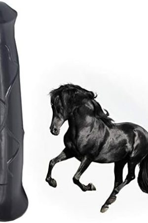Animal Dildo, 16.1 Inch Horse Penis Ultra Long Realistic Cock With Powerful Suction Cup For Female Masturbation (Black)