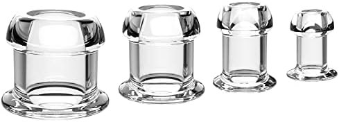 4 Pcs Soft Silicone Hollow Anal Plug Set Peep Anal Expansion Wearing Anal Plug Kit For Adult Transparent Sm Bed Game Toys(Black)