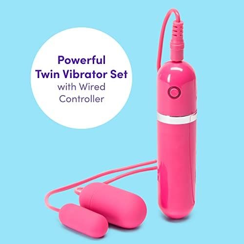Lovehoney Bedtime Double Bullet Vibrator - Wired Remote Controlled Bullet Vibrator For Women - Mini Bullet Vibrator With 7 Vibration Patterns & 3 Speeds - Pink - Image 2