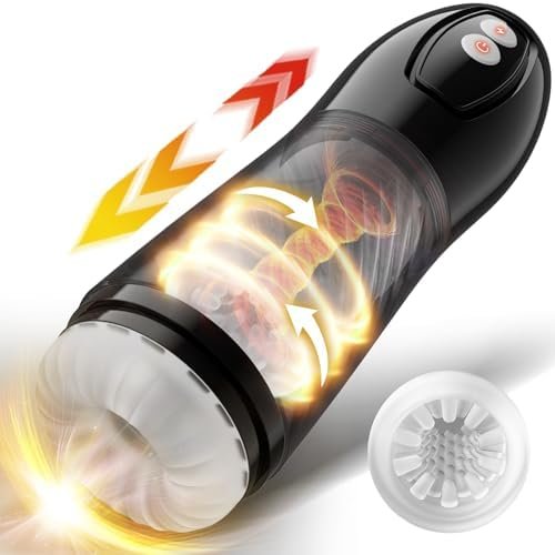 Automatic Male Masturbator Sex Toys For Men, Male Masturbators Cup With 9 Thrusting & Rotating Modes For Penis Stimulation, Men'S Adult Toys 3D Electric Pocket Pussy & Visual Window Male Stroker