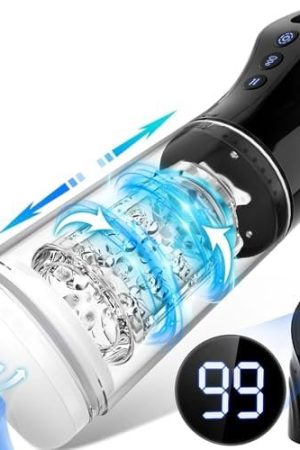 Automatic Sucking Male Masturbator Sex Toys For Men, Lcd Display 9 Thrusting & Rotating & Suction Mens Sex Toy, Electric Penis Pump Hands Free Pocket Pussy Stroker And 3D Realistic Textured Adult Toys