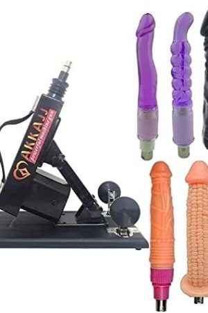 Akkajj Larger Motor Sex Machine With A Special Heatable Dildo Automatic Thrusting Machine With Male Masturbation Cup Sex Toys For Women And Men Black