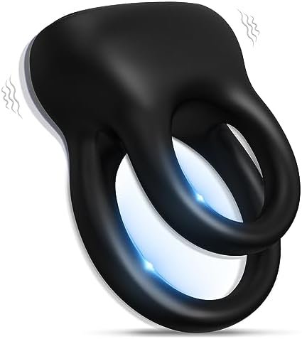 Detachable Vibrating Cock Ring, Cock Ring For Male Sex Toy Vibrator, Adult Male Couples Sex Toys For Men Couple Pleasure With 10 Modes Vibrations (Black)