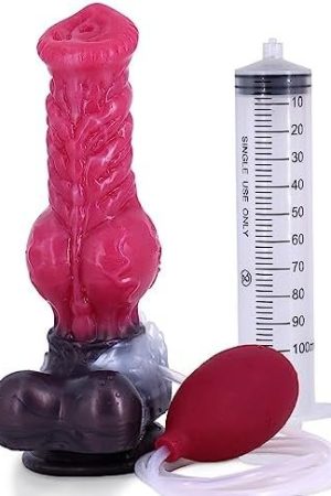 13Inch Realistic Huge Wolf Dildo With Knot, Thick Pink Silicone Suction Cup Monster Dildo Big Anal Plug Toys For Women And Men Couples (L-Normal)