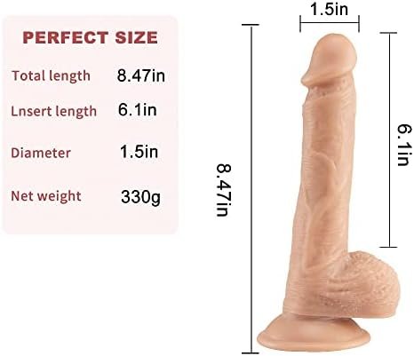 Leqc Realistic Squirting Dildo Ejaculating Penis For Beginners With Strong Suction Cup For Hands-Free Play,Soft Dildo With Curved Shaft And Balls For Women G-Spot And Anal Prostate Play 8.47 Inch - Image 2