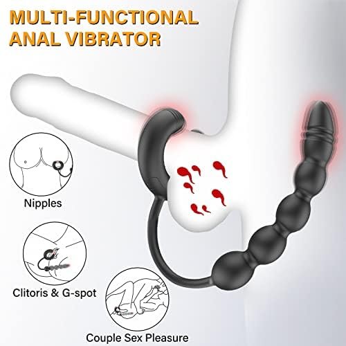 Vibrating Anal Plug Prostate Massager, G-Spot Rabbit Vibrator With 3 Motors & 10X10 Modes, Remote Clitoris Vagina Penis Stimulator Adult Sex Toys For Men Women Couples Hands-Free Pleasure - Image 3