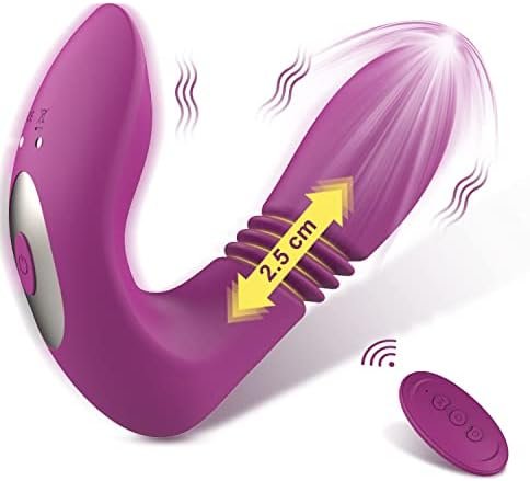 Clitoral G-Spot Thrust Vibrator For Women, Panty Vibrator Sex Toys For Female With 9 Vibration Modes, Wearable Butterfly Vibrator With Remote Control Purple