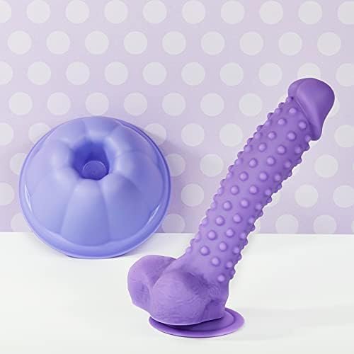 Eis Bumpy Natural Dildo - Large G-Spot And Anal Dildo With Suction Cup, Realistic Shape With Testicles, Skin Friendly Silicone - 9.6 Inches - Image 2