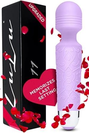 Lulu 11 Rechargeable Vibrator Wand - 20 Patterns & 8 Speeds - [ G Spot Vibrators ] Clit Vibrator | Sex Toys | Vibrator For Her Pleasure | Personal Wand Massager | Quiet & Small Female Adult Toys