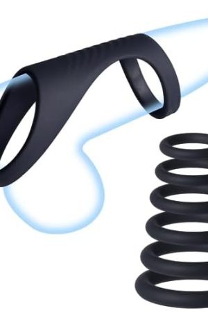 Sweetlory Penis Ring Set Silicone Sex Toys, Male 6Pcs Adjustable Cock Rings Set, Longer Stronger Harder Penis Sleeve, Erection Enhancing Devices Pleasure For Men Or Couples