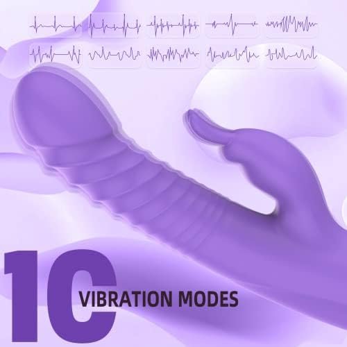 Puwcbze Rabbit Vibrator For Women Thrusting Rotating Dildo Heating, G Spot Clitoral Stimulator Adult Sex Toys For Women Couples, Soft Silicone Waterproof - Image 2
