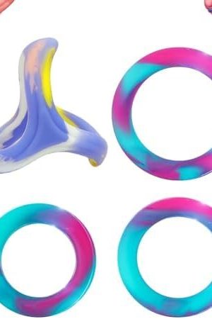 4Pcs Liquid Silicone Penis Rings For Men Erection Sex,Soft Colorful Cock Rings,Adjustable Cockrongs Cockring,Cock Sexual Stimulation Device For Men,Sex Novelties,Adult Male Sex Toys,Gifts For Men/Gay
