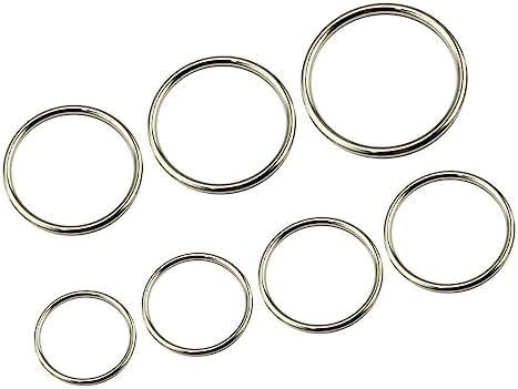 8 Pcs Metal Male Cock Ring Binding Set Stainless Steel Bondage Penis Stretcher Sex Toy