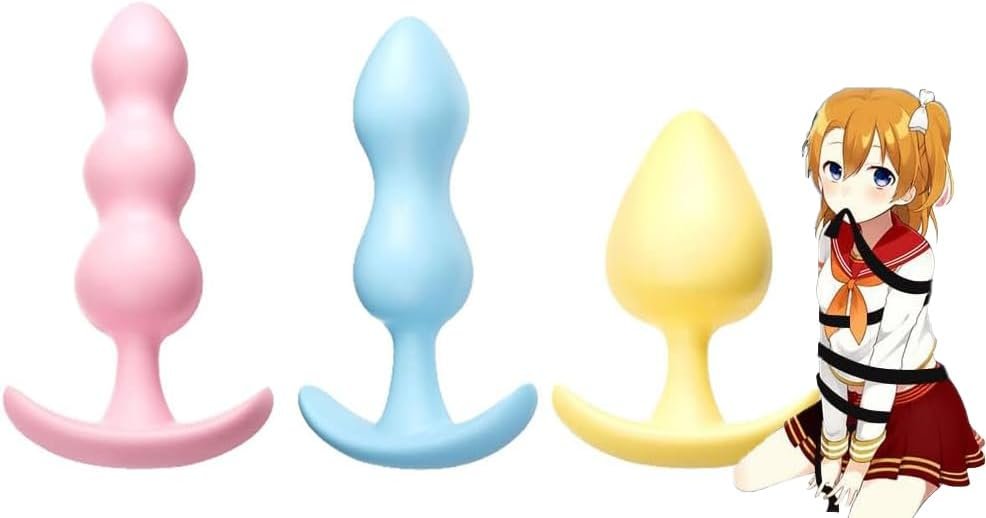 Silicone Anal Plug, 3-Piece Anal Toy Adult Sex Toys, Men'S And Women'S Training Packages Suitable For Beginners And Advanced Players, Waterproof Silicone Anal Plug Training Set