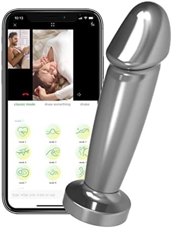 Vibrating Butt Plug Prostate Massager, Metal Realistic Dildo Anal Vibrator With App Remote Control 10 Vibrating Modes, Adult Anal Sex Toys Vibrator For Men Women Couples, Adult Toys G Spot Vibrator