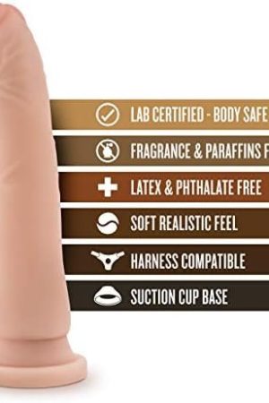 Eden Real Feel Slim 9 Inch Suction Cup Harness Compatible Dual Density Dildo With Flexible Spine