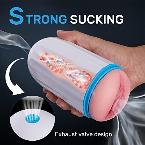 Tivino Handheld Male Masturbators Cup With Deeper Wrapped, Realistic Pocket Pussy Stroker With Strong Suctions, Male Sex Toy For Men Masturbation With 3D Lifelike Vagina Sex Stroker - Image 3