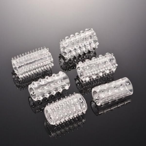 Goeskba 6Pcs Male Reusable Silicone Penis Rings Extender Enlarger Sleeve Bigger Girth Enhancer Cock Rings For Adult Sex Toys - Image 2