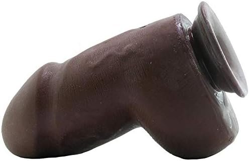Doc Johnson The D - Fat D - 6 Inch With Balls - Ultraskyn - 6.25" Long And 2.75" Wide - Strong Suction Cup Base - O-Ring Harness Compatible Dildo, Chocolate - Image 3