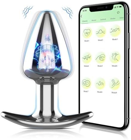 Dankis Vibrating Butt Plug, Prostate Massagers With App & Remote Control Anal Sex Toys, 9 Vibration Modes For Men & Women, Adult Sex Toys & Games