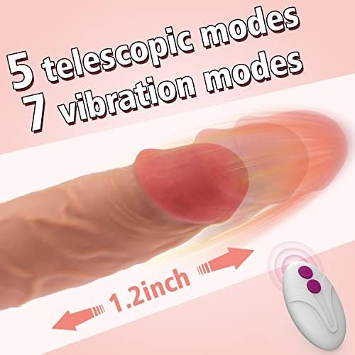 Thrusting Dildo Vibrator Sex Toys For Women, Vibrator Adult Sensory Toys Realistic Vibrating Dildos With 5 Thrusting & Rotating Actions 7 Vibrations, Sex Toys For Women And Men Anal Play 7.5 Inch - Image 3