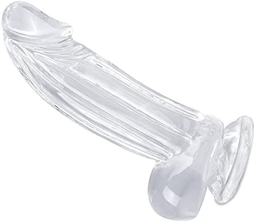 Realistic Dildos 16Cm/6.3Inch Soft Transparent Dildo With Suction Cup Hands-Free Play Lifelike Beginner Sex Toy Jelly Dildo Body-Safe Material And Adult Sex Toys